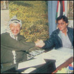 محمود درويش - الرئيس الفلسطين ياسر عرفات